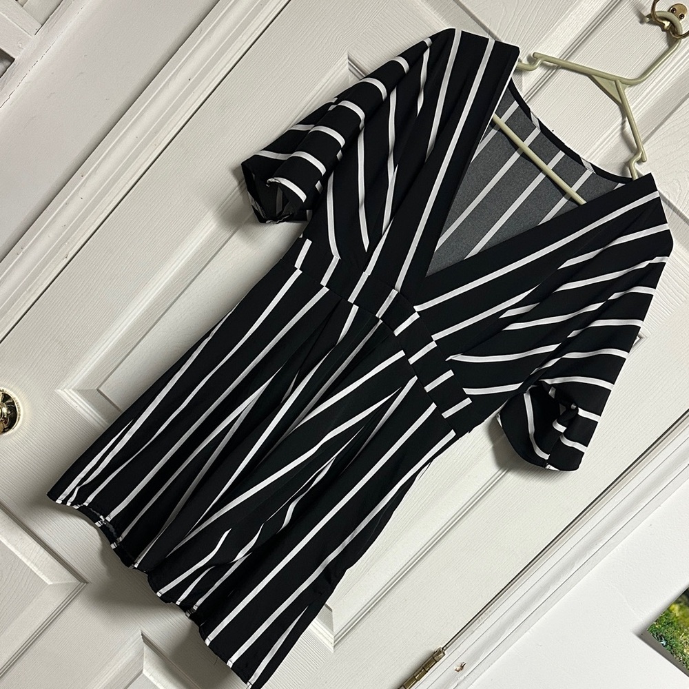 Black and White Striped Dress